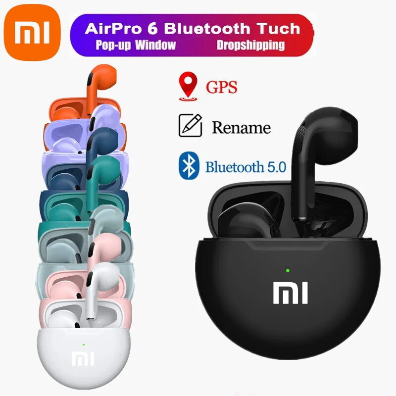 Originele Xiaomi Air Pro 6 Tws Draadloze Bluetooth Oordopjes Mini Pods Oordopjes Earpod Headset Voor Android Ios Met Microfoon
