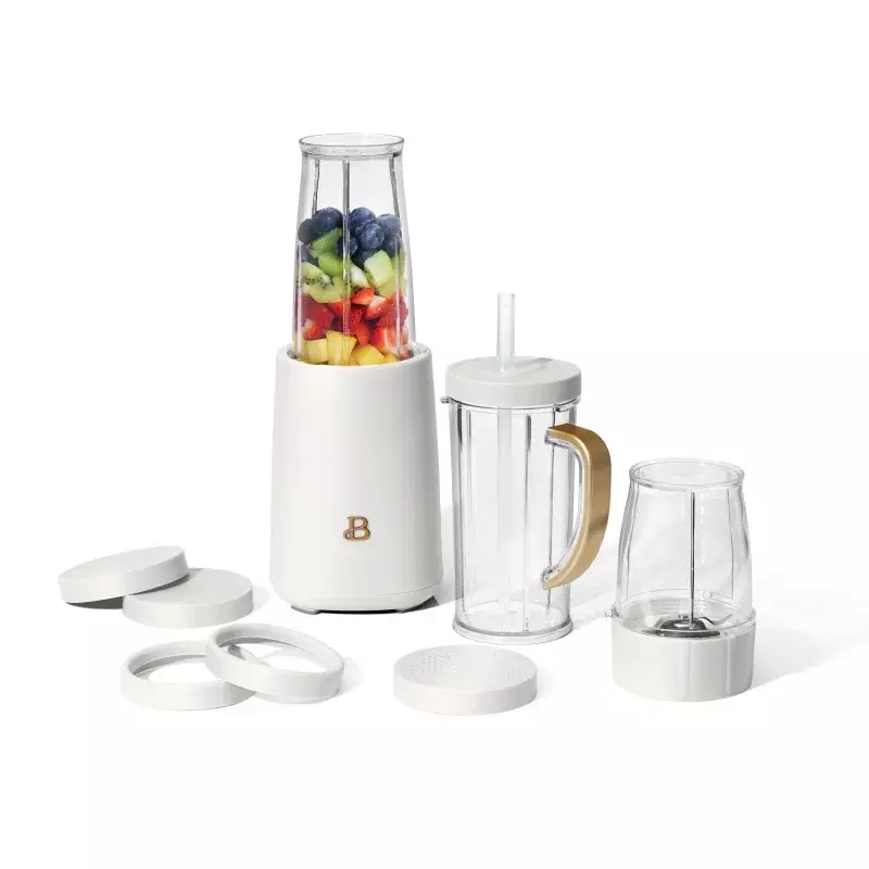 Beautiful Personal Blender Set with 12 Pieces, 240 W, White Icing by Drew Barrymore