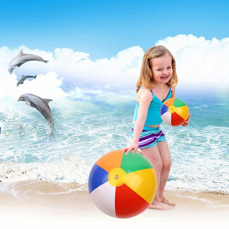 1 قطعة كرة شاطئ قابلة للنفخ نافخة بالون المياه الصيف في الهواء الطلق شاطئ السباحة لعبة ألعاب بالماء الكرة ألعاب ترفيهية للأطفال