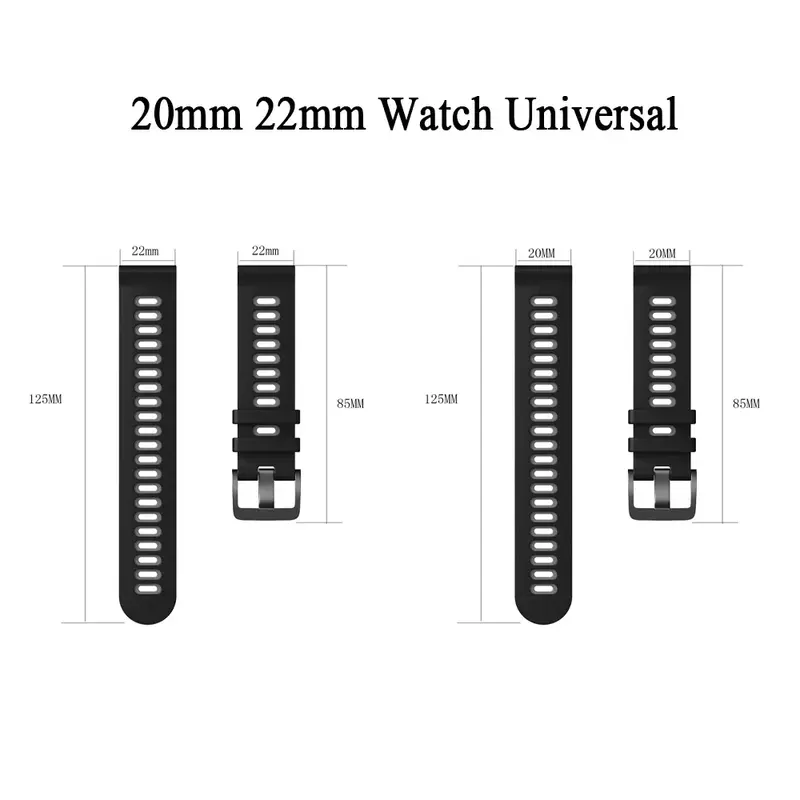 Bracelet en silicone pour Garmin Forerunner, remplacement de la bande 2 sq, bracelet de sport, 22mm, 20mm, accessoires, 255, 265, 245, 165, Venu 3