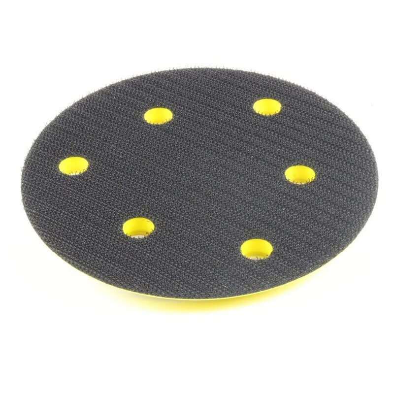 5inch 6-Holes Flocking Sanding Disc M8 Thread Backing Pad Power Sander Parts Durable And Environmentally Friendly