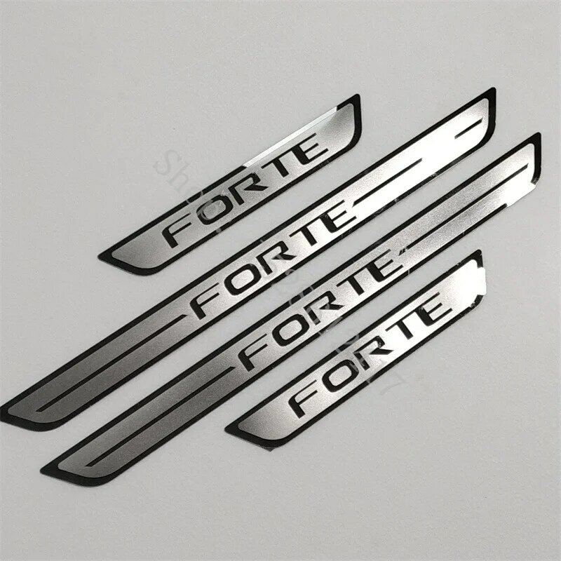 Накладка на порог для KIA Forte 2009 2010 2011 ~ 2023, Защитная Наклейка на педаль из нержавеющей стали, аксессуары для стайлинга автомобиля