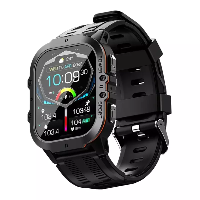Bluetooth Call Fitness Relógio Inteligente, BT20 Esporte Smartwatch, 1.96 "HD Display, 410x502 AMOLED, Xiaomi, Samsung, Bateria 350mAh