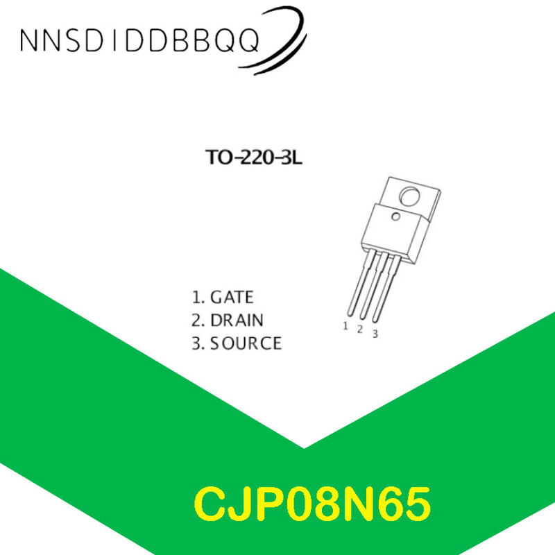 1PC CJP08N65 MOSFET ทรานซิสเตอร์ TO-220-3L IC Field Effect ทรานซิสเตอร์ชุดชิ้นส่วนอิเล็กทรอนิกส์