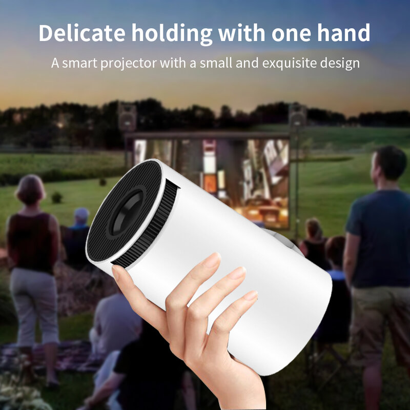 Salange gorąca wyprzedaż Mini projektor HY300 4K HD Android 11 Dual WIFI 6.0 200 ANSI BT 5.0 1080P 1280*720P kino domowe na zewnątrz