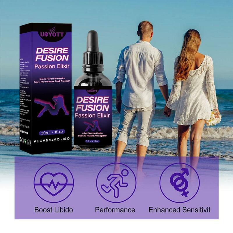 LOT Desire Fusion Passion Elxir Libido Booster para mujer, mejora la autoconfianza, aumenta el atractivo, encienda la chispa del amor