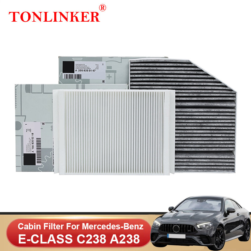 Tonlinker Cabine Filter Voor Mercedes Benz E Klasse C238 A238 2017-2022 E 200 300 400 450 Amg E53 4Matic A2058350147 A1668300218