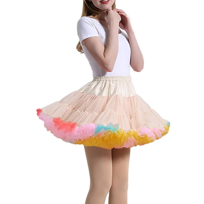 Frauen elastischen Tutu Rock geschwollenen Tüll Petticoat geschichteten plissierten kurzen Tutu Röcke A-Linie Prinzessin Ballett Tanz Cosplay Kostüme