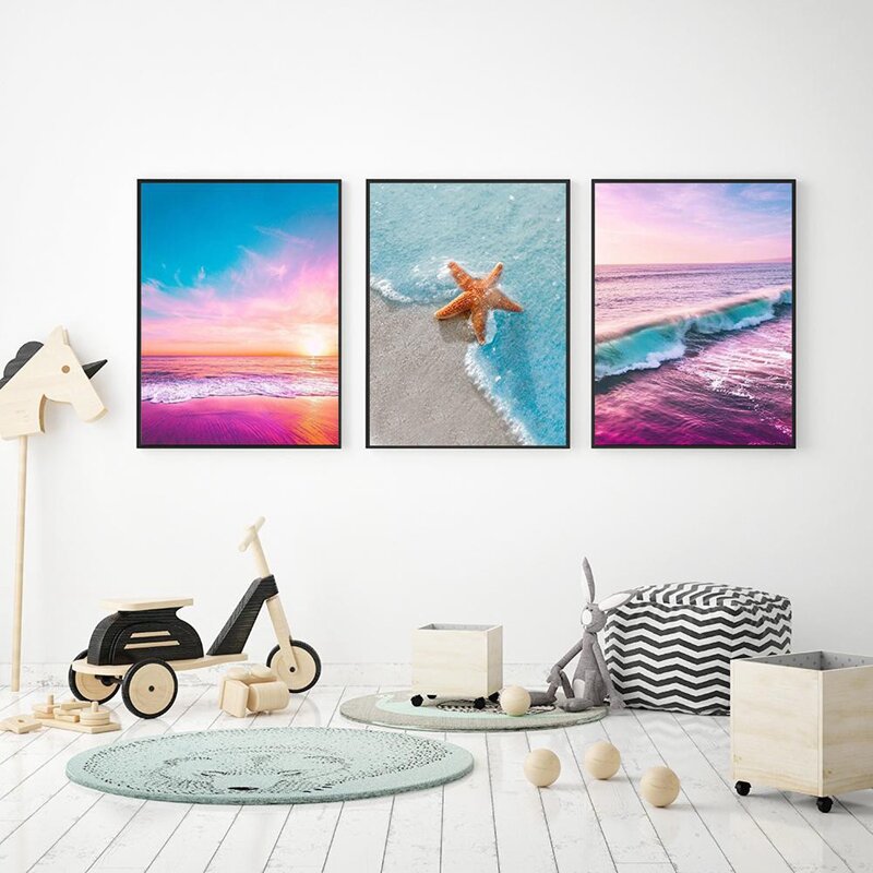 Paint With Diamond Embroidery Diamond Painting Full Round Picture Of Rhinestone Seaside Scenery Cross Stitch