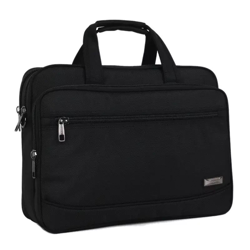 Портфель мужской из ткани «Оксфорд», Модный вместительный мессенджер на плечо в деловом стиле, сумка для ноутбука 15,6 дюйма