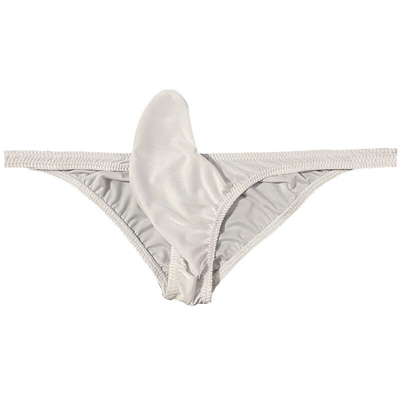 Men Bikini Underwear Jj Upturned Pouch Briefs High Elastic Thin Breathable Lingerie Low Waist Briefs String Homme Man Underpants