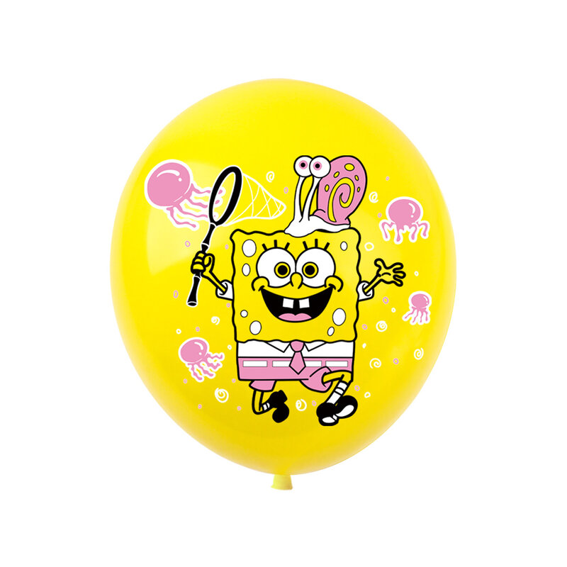 12 шт. воздушные шары Губка Боб детский день рождения фотоэлемент украшение милый мультяшный тематический набор воздушных шаров Детские принадлежности