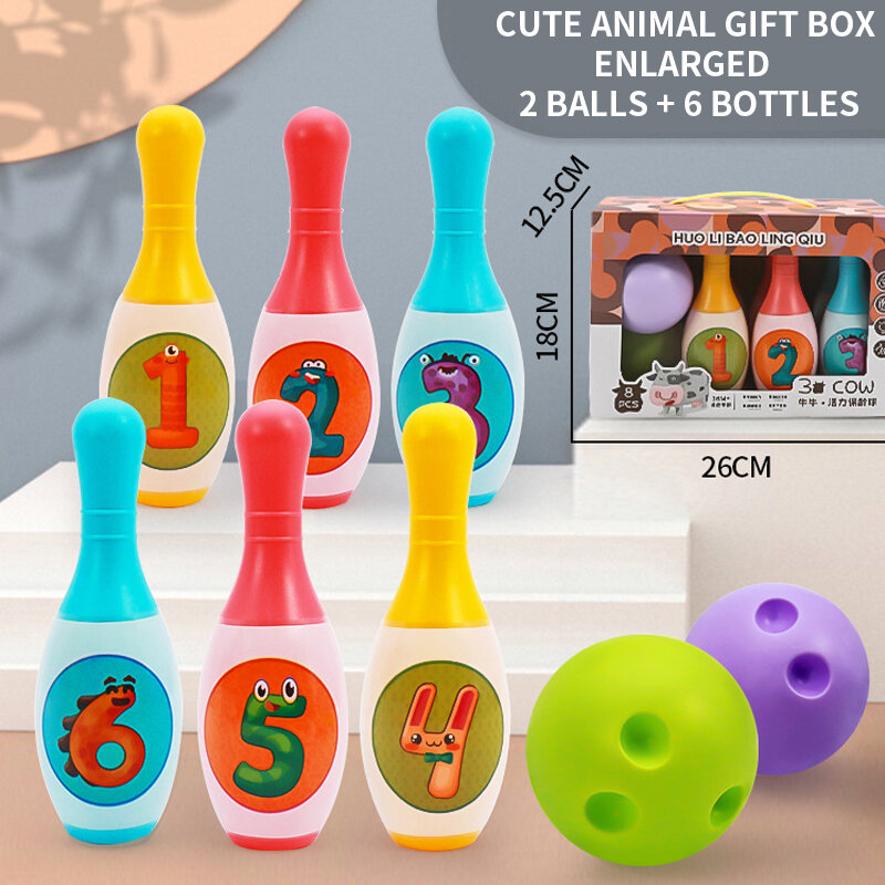 Детский набор для боулинга, игрушки для малышей для мальчиков и девочек 2 + лет с цифрами, уличные и комнатные спортивные игрушки, подарок для детской игры