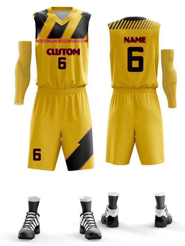 Traje de baloncesto para hombre y adulto, uniforme de equipo universitario personalizado, secado rápido, transpirable, novedad de verano, 2023