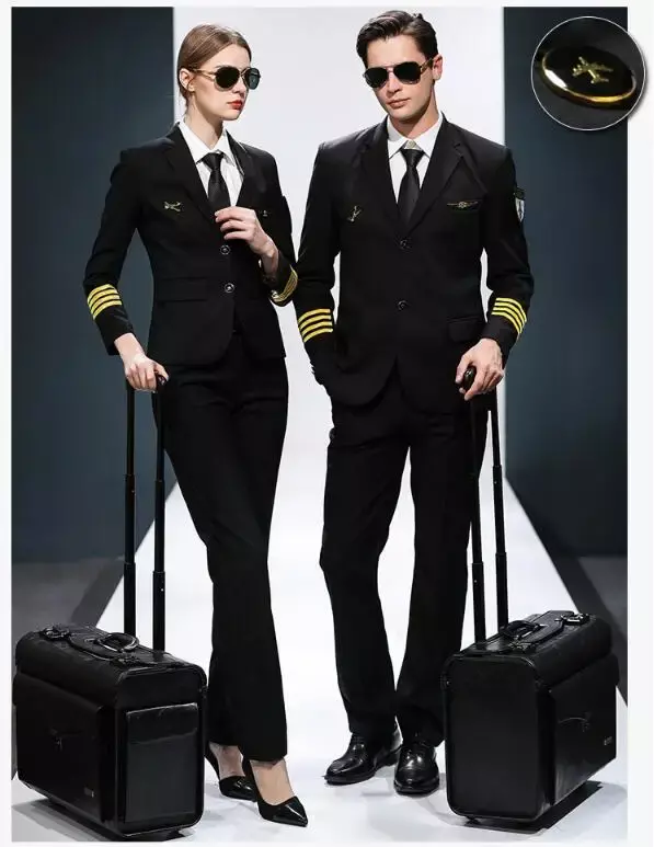 High Quality Classical Airline Pilot Uniform Cabin Crew Aviation Pilot Uniform Without shoulder Boards