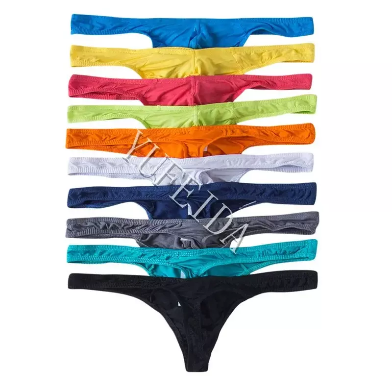 10Pcs Sexy Mannen Ondergoed G-string Modale Mannen Lingerie Slips Ondergoed Exotische T-back Tanga Thongs Underpant Bikini Slips 1/5Pcs