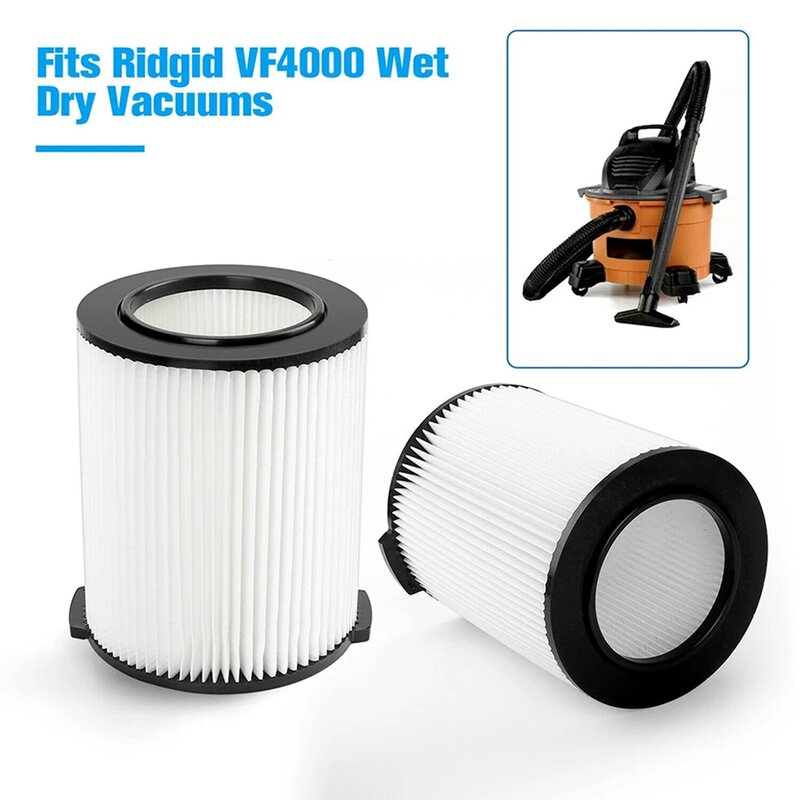 Substituição lavável do filtro para aspirador Ridgid VF4000, padrão, molhado, seco, HEPA, 5-20 galões