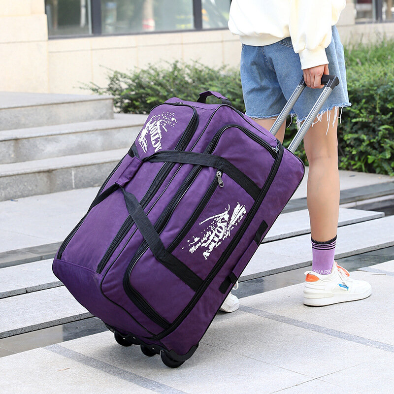 Trolley-Tasche mit großer Kapazität und Rädern Reisetasche Reisekoffer Boarding Bag Oxford wasserdichte Gepäck tasche Roll gepäck