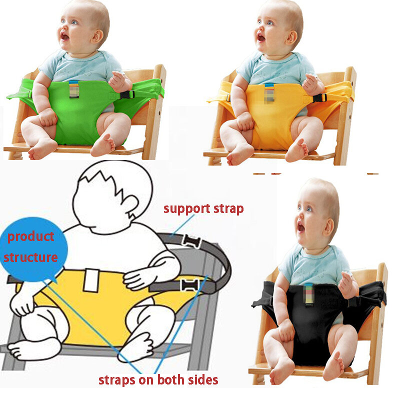 Cinturón de seguridad para silla de comedor de bebé, cinturón portátil para alimentación de bebé, arnés para silla de comedor de viaje para niños, cinturón de seguridad, accesorios para bebé