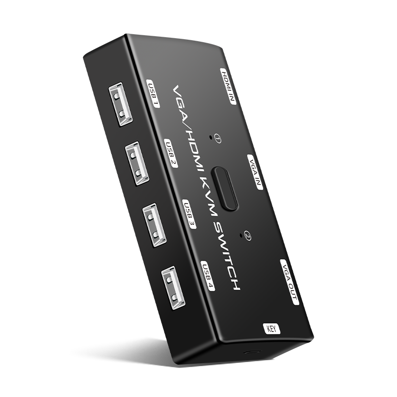 Гибридный KVM-переключатель HDMI VGA комбинированный Sharer видеорегистратор для ноутбука совместный набор клавиатуры мыши монитора принтера 2 в 1 выход