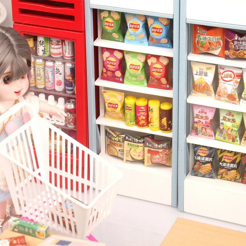 Eat Play Mini modello di cartone simulazione Snack Packaging Bag supermercato minimarket