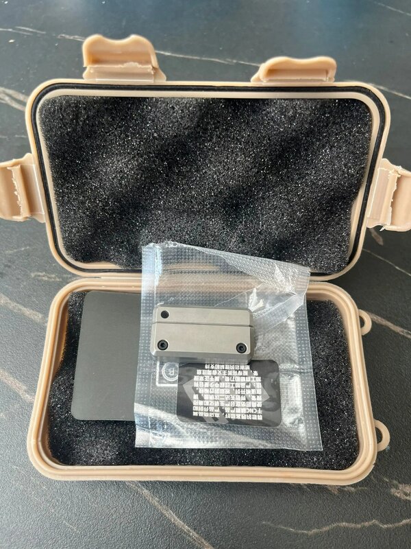 EDC Rifling Push Box com acessórios completos, caixa de aço inoxidável, segunda mão, fora de impressão