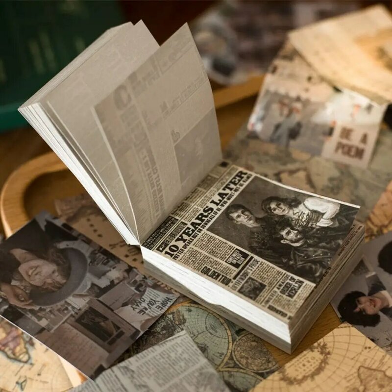 Collage صغير Book صفحات كتاب الزخرفية ، DIY بها بنفسك المواد ، سكرابوكينغ ، أوراق الحرفية ، ديكور الحفلات