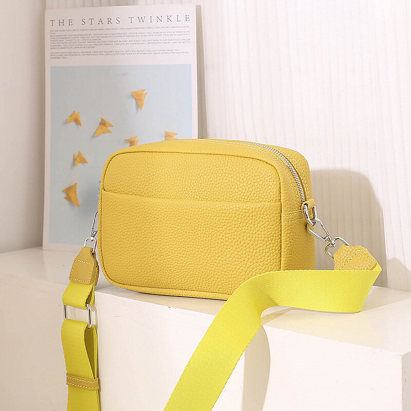 2024 New Light Luxury Bag Mini Shoulder Messenger Bag Women's Handbag Mini Lychee Pattern