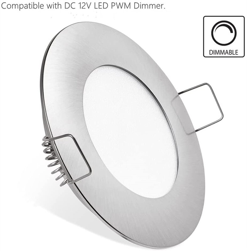 Tokili RV Dome Licht LED 6-Pack Frühjahr Clips Montieren Niedrigen Profil Voll Aluminium DC12V 3W für Camper boot Flush Mini Decke Lampe