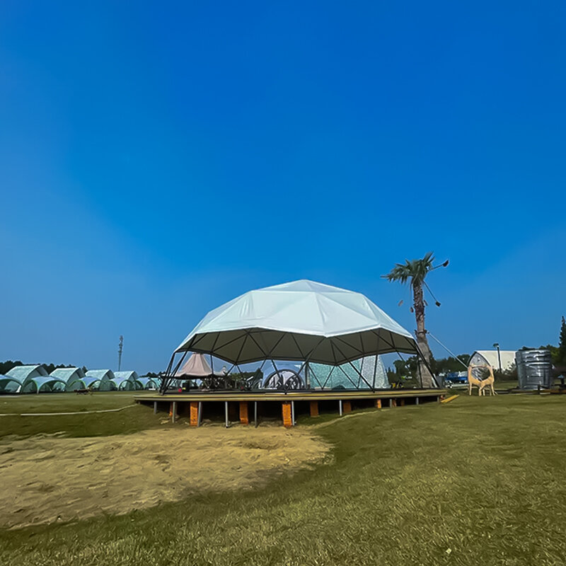 Alumínio liga cúpula esférica toldo tenda, acampamento ao ar livre tenda, lazer Conference Center, férias