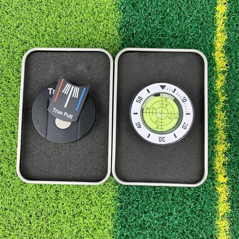 Hochpräzise Level-Leseball-Marker magnetisch abnehmbarer Golfhut-Clip-Marker rote Ebene, die Golfball-Marker-Mädchen liest