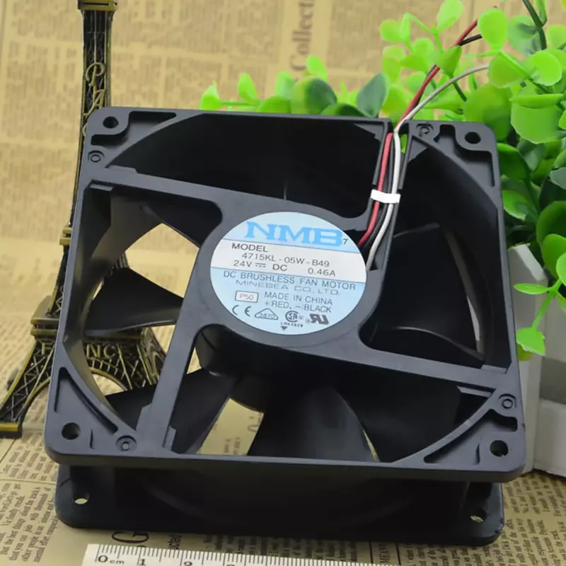 NEW NMB-MAT Minebea 4715KL-05W-B49 12038 24V 0.46A Frequency converter 3PIN cooling fan 120X120X38MM
