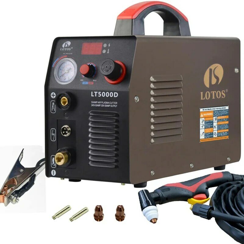 LT5000D 50A Air Inverter Plasma Cutter Dual Voltage 110/220VAC 1/2 Clean Cut LOTES