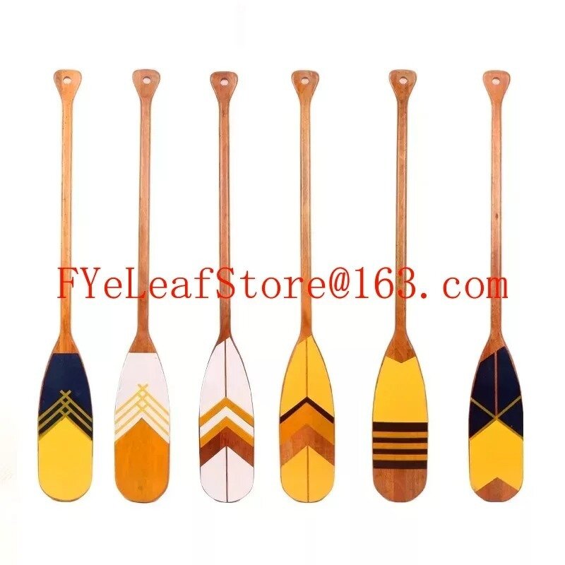 120cm Vintage Style decoration wooden rowing boat oars canoe paddle customizable pattern