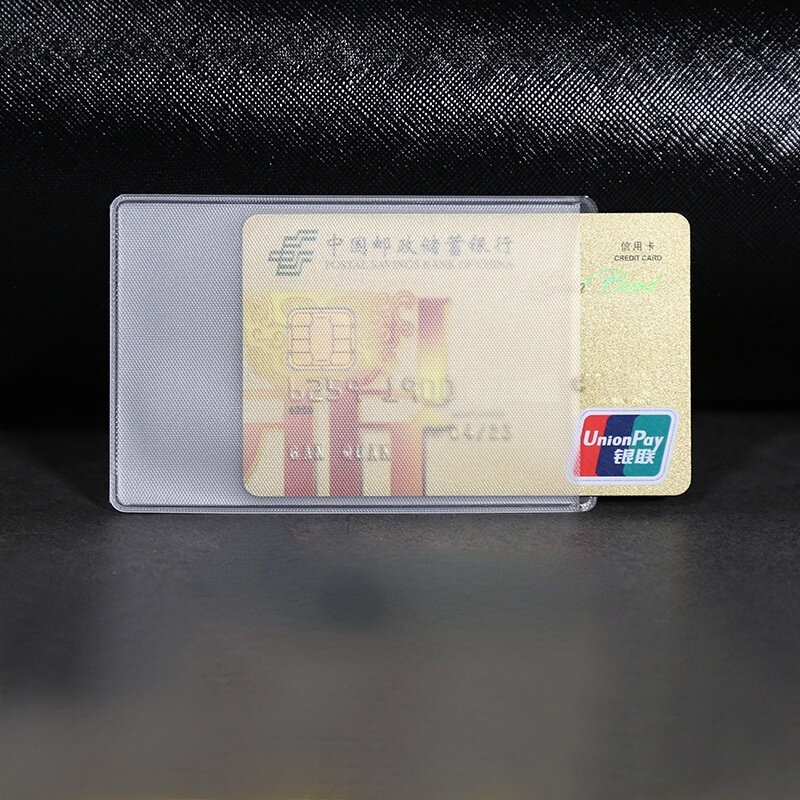 1/5/10Pcs ชุดรถบัสกรณีธุรกิจ Bank บัตรเครดิตคอนเทนเนอร์ป้องกันผู้ถือบัตรโปร่งใส PVC กระเป๋าเก็บบัตรหนังสือเดินทาง Pass ฝาครอบ