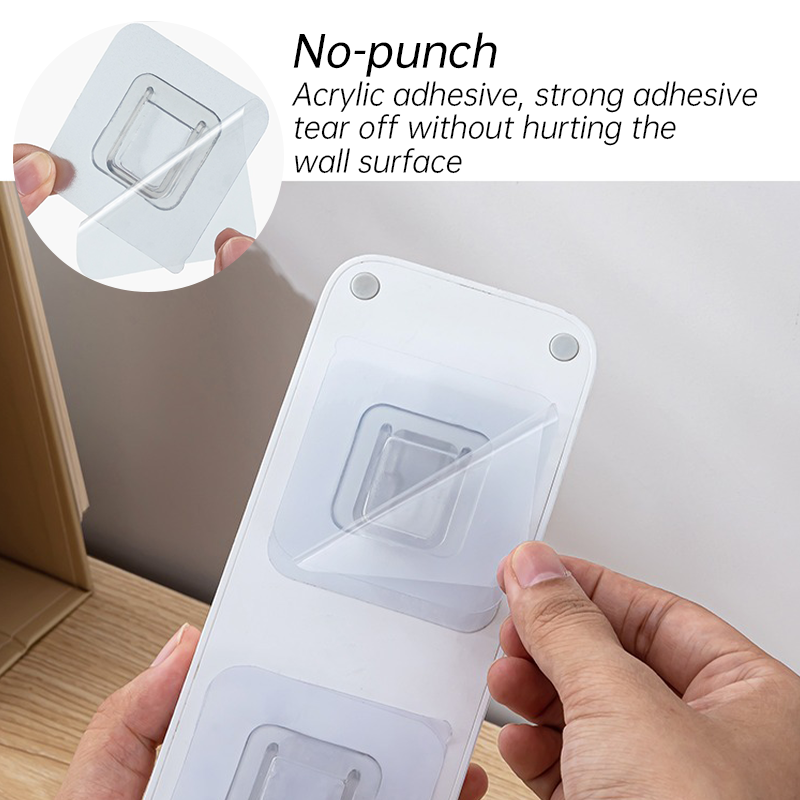 1-10Pairs Double-Sided Adhesive Wall Hooks Transparent Suction Cup Sucker Hooks Bedroom Kitchen Multi-purpose Organizer Holders