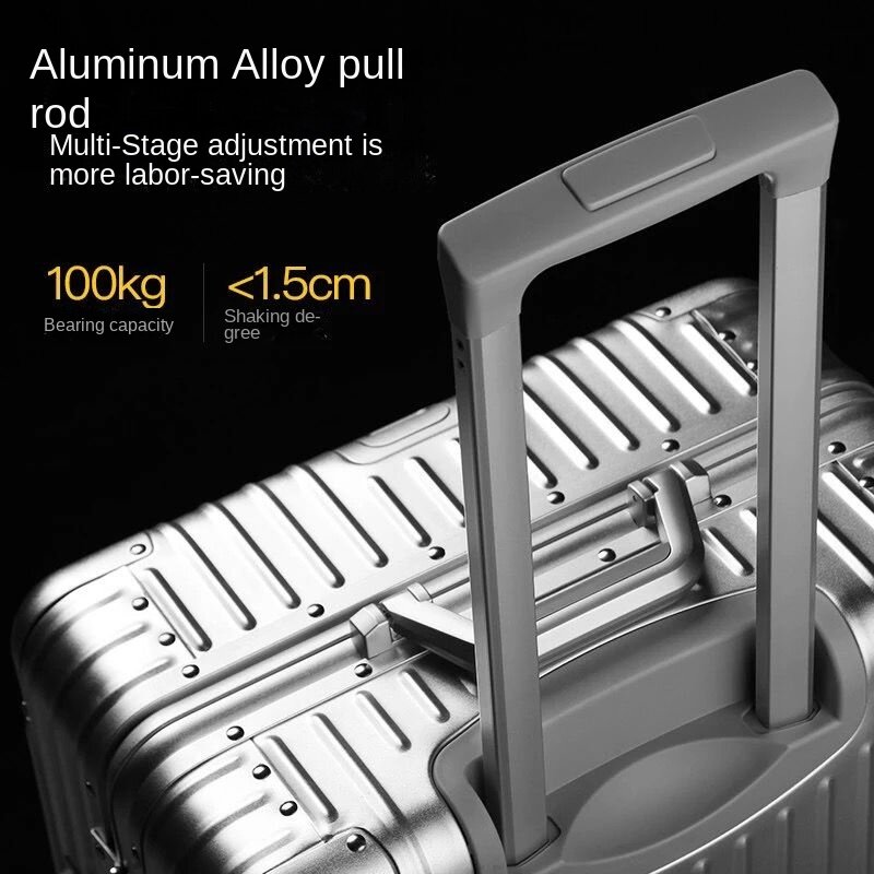 All-aluminum luggage case suitcase password box for men and women 20 24 26 28 inch all-aluminum magnesium alloy travel suitcase