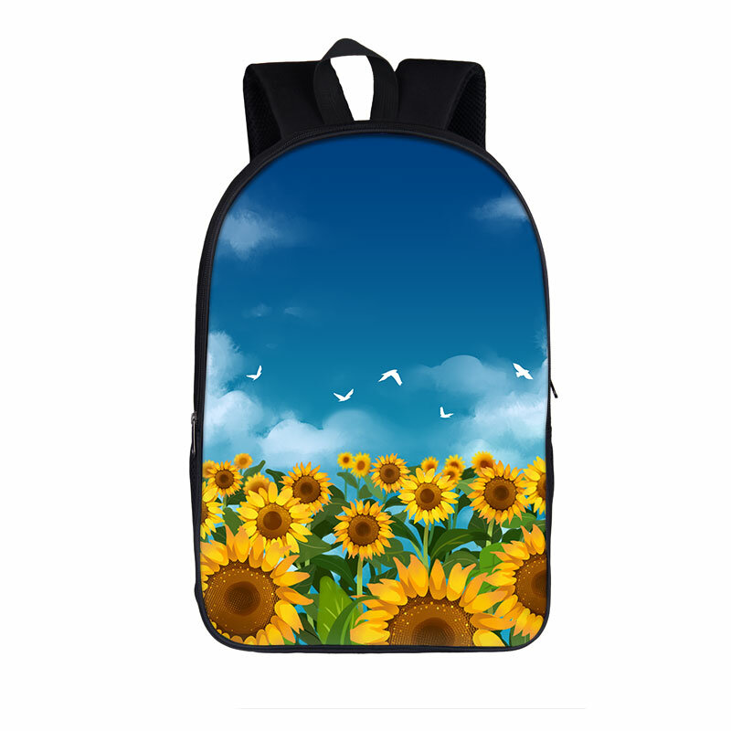 Plecaki ze słonecznikami Van Gogh nastoletnie torby szkolne dla dzieci plecak gwiaździstej nocy słonecznikowy plecak męski kobiety torby podróżne