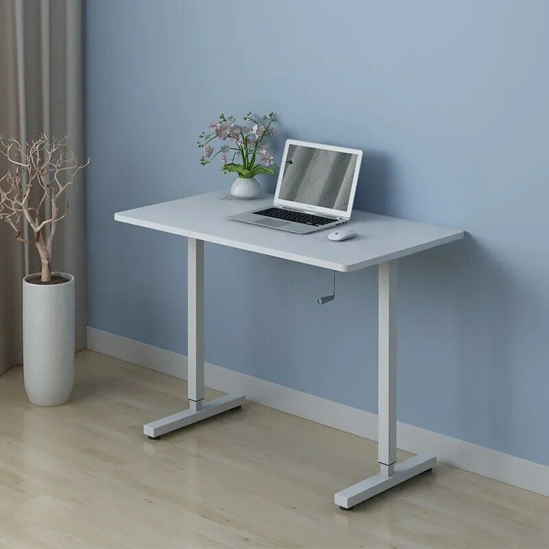 Tavolo da scrivania da ufficio in piedi ascensore manuale regolabile ergonomico semplice scrivania per Computer da ufficio tavolo stabile 100*60cm supporto 160kg