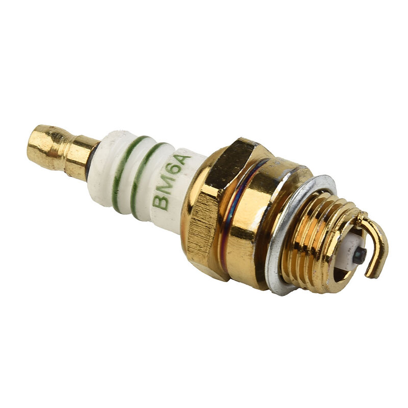 1pc 55 * 14mm Ceramic BM6A Small Engine Spark Plug Copper Core Electrode Universal Fitment Replacement M7 / L7T / CJ8 / 1560