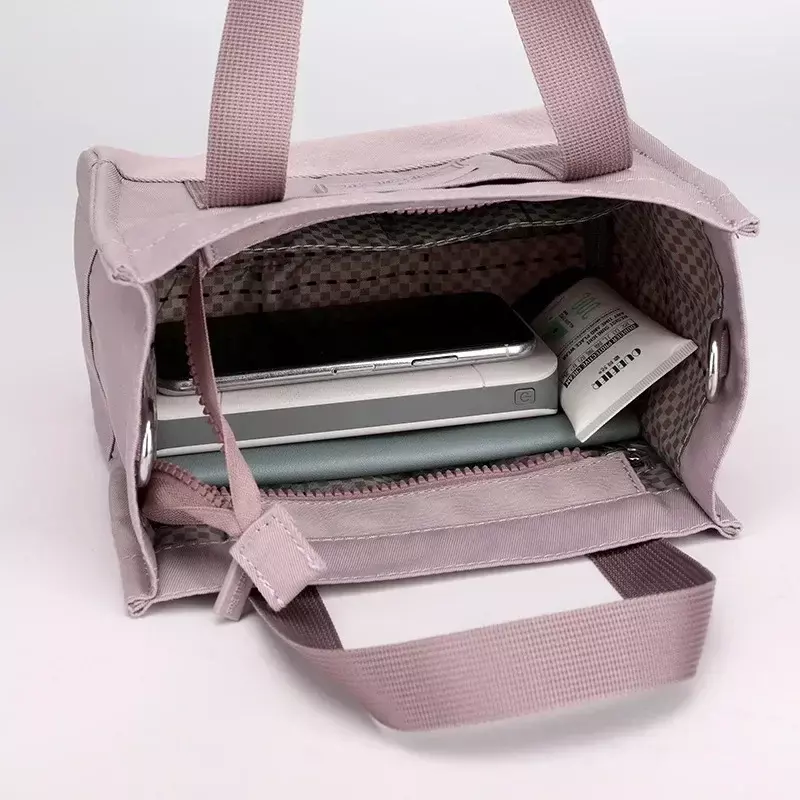 TOUB07  Solid Color Waterproof Nylon Shoulder Bags Shopping Simple Personality Crossbody Bag Women's Fashion Handbag