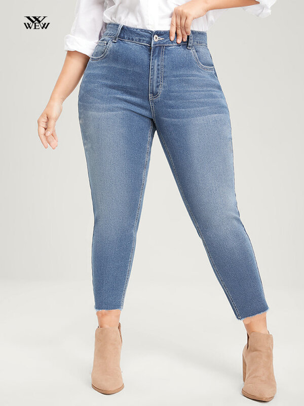 2023 Jeans a matita taglie forti per donna Jeans Skinny elasticizzati a vita alta Jeans donna Denim per mamma Jeans Curvy a figura intera 100 kg