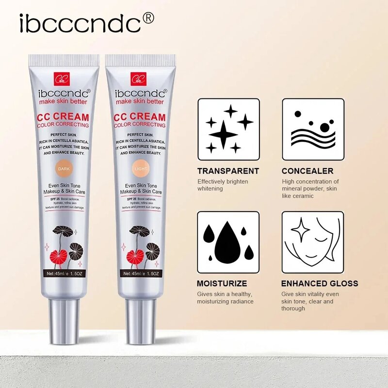 CC Cream-Crème hydratante pour le visage, anti-cernes éclaircissant, contrôle de l'huile, isolation des cosmétiques, pores invisibles, 256 Prime