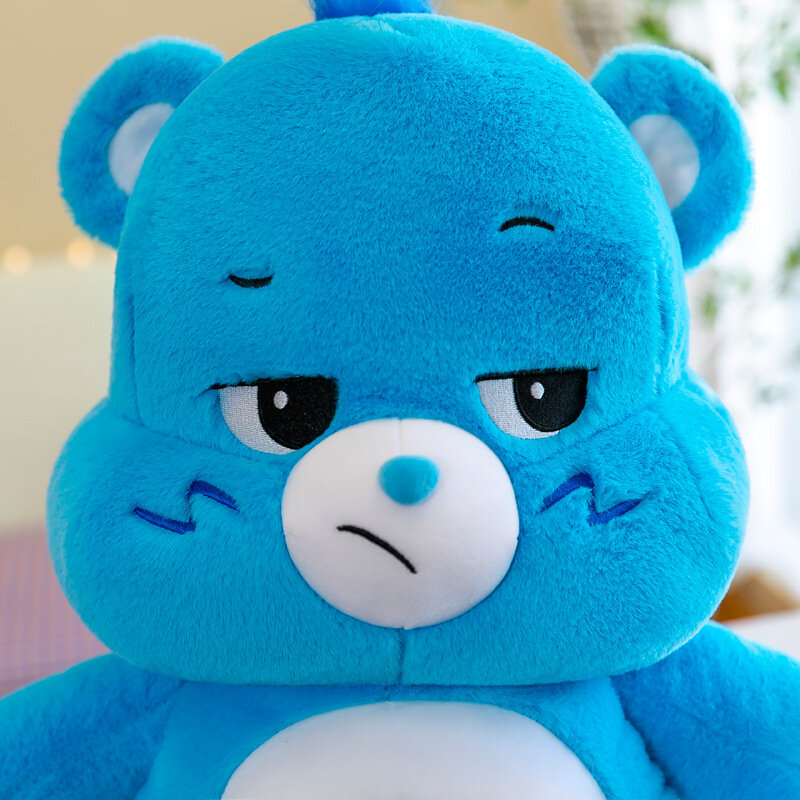 Boneka beruang pelangi, 27cm asli bantal lembut perawatan beruang kartun hewan lucu ornamen mainan hadiah ulang tahun anak-anak