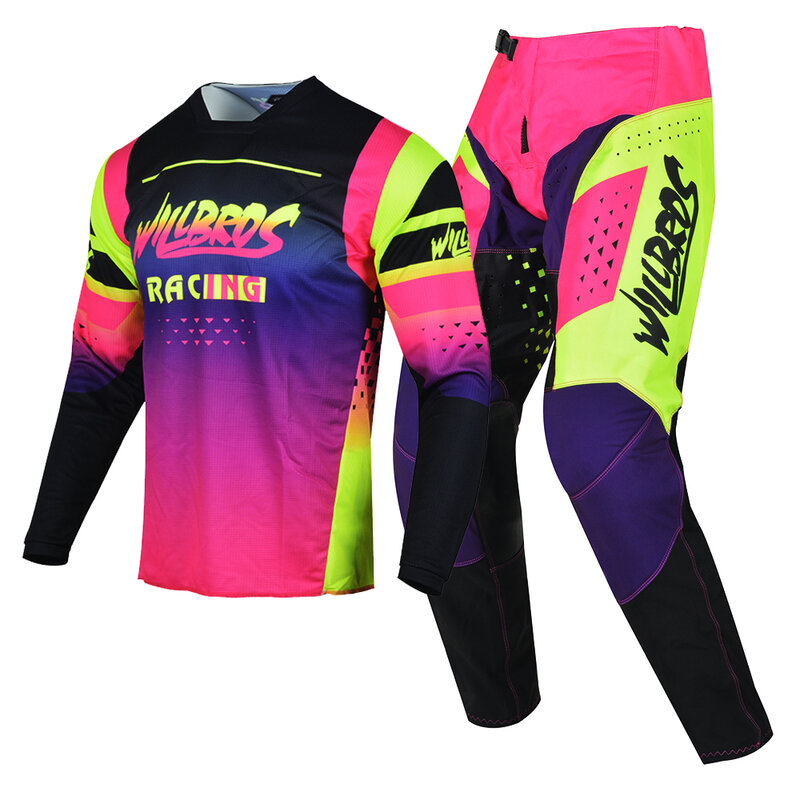 Willbros Motocross MX Jersey and Pants Combo Offroad Suits Dirt Bike Downhill Cross Country Racing Gear Set