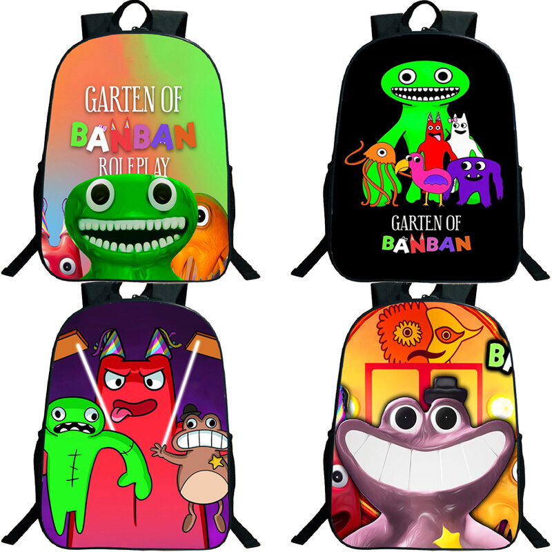 Anime Game Garten Banban mochila para crianças, mochila dos desenhos animados, mochila de grande capacidade para estudantes, bolsa de viagem