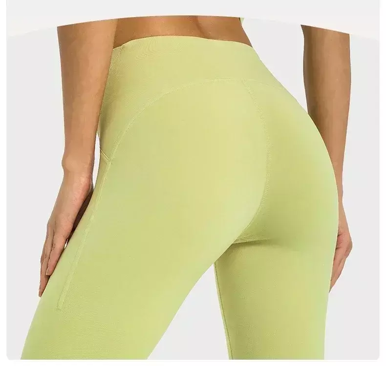 Cytrynowe damskie legginsy sportowe do jogi InStill wysokiej talii siłownia spodnie sportowe odzież Jogging na świeżym powietrzu tenis spodnie treningowe