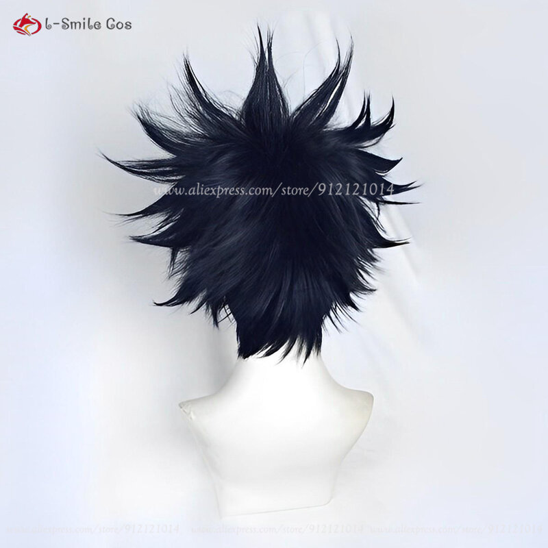 Fushiguro Megumi парик для косплея синий черный Fushiguro Megumi парики из аниме термостойкие синтетические парики для ролевых игр на Хэллоуин + шапочка для парика