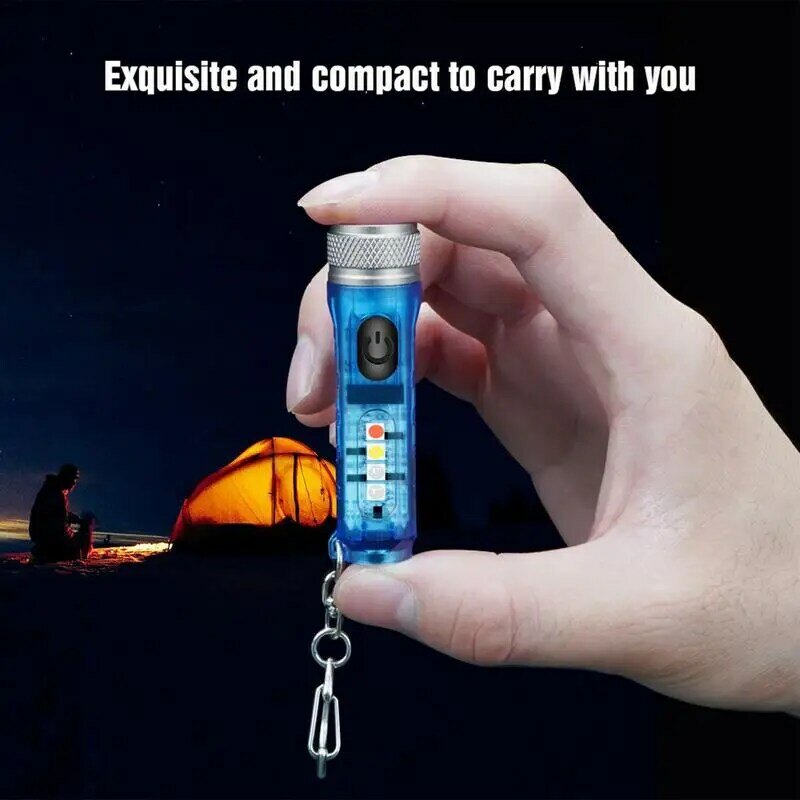 Mini linterna pequeña de larga duración, linterna Led de bolsillo de alta lúmenes, brillante, resistente al agua IP65, USB