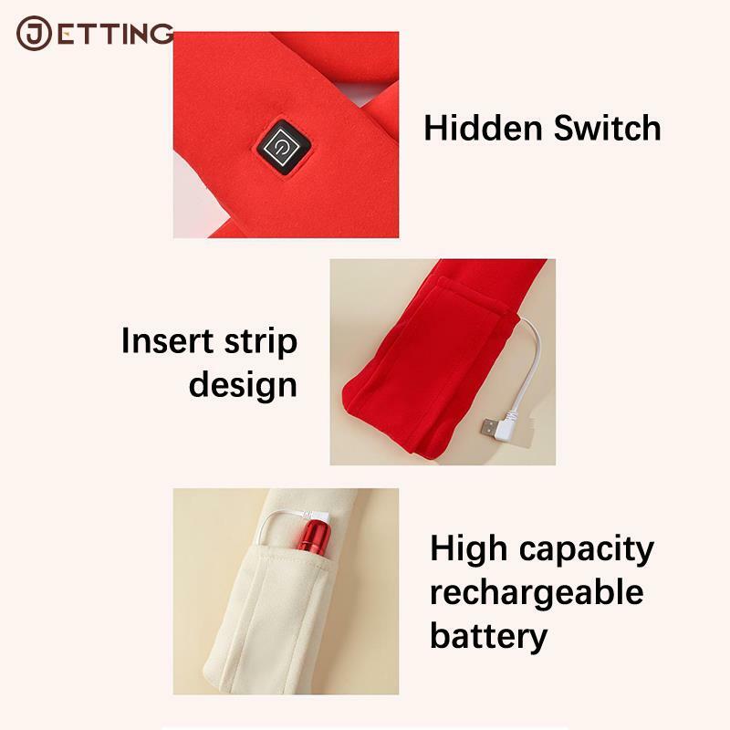 1 * szalik elektryczny podgrzewany na 3 poziomy z regulowaną temperaturą USB ładujący kontrola ciepła na szyję dla sprzęt biwakowy